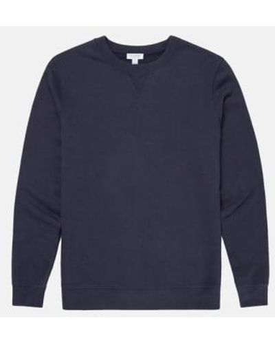 Sunspel Sweatshirt Navy 1 - Blu