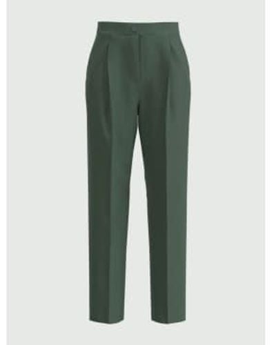 Emme Marella Sage Pincio Trousers Uk 6 - Green