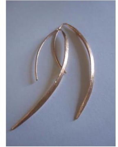 CollardManson Gold Curved Drop Earrings One Size - Blue
