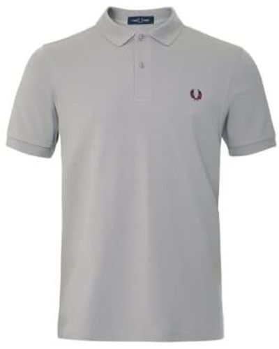 Fred Perry Slim Fit Plain Polo Limestone - Gris