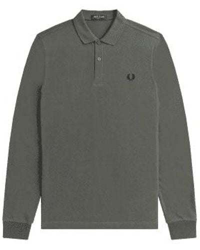 Fred Perry Long sleeved twin tipped polo field - Gris