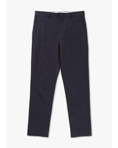 Paul Smith Mens Mid Fit Chinos In Check - Blu