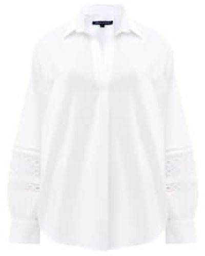 French Connection Rhodes bestickte hemd - Weiß