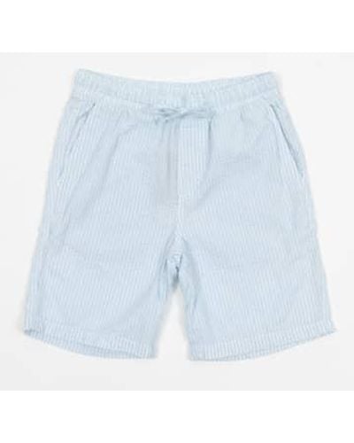 Jack & Jones Shorts texturés rayés en bleu clair