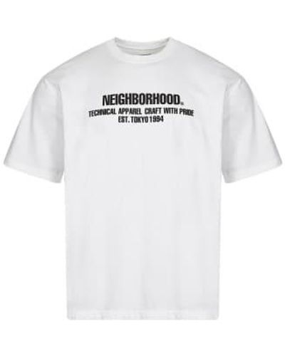 Neighborhood Logo T Shirt 1 - Bianco