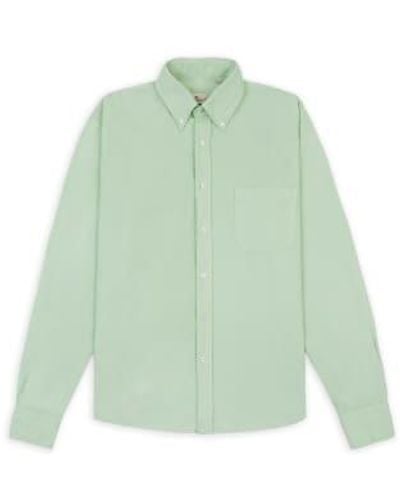 Burrows and Hare Button Down Baby Cord Shirt - Green