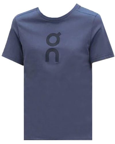 On Shoes S Graphic T Shirt Blue