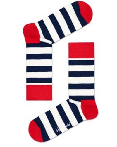 Happy Socks Stripe Multi Socks - Rosso