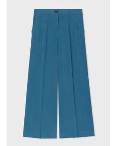 Paul Smith Wide Leg Cropped Trousers - Blu