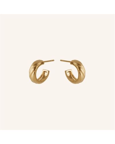 Pernille Corydon Small River Hoop Earrings Plated - Metallic