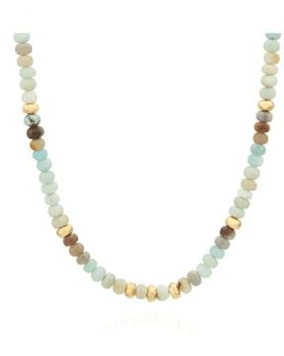 Anna Beck Amazonite Beaded Necklace Plated / - Metallic