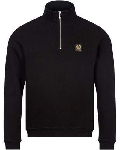 Belstaff Sweatshirt mit 1/4-Reißverschluss – Schwarz