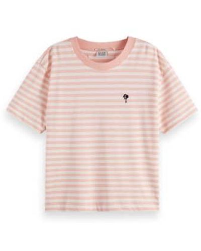 Scotch & Soda T-shirt rayé rose