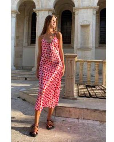 Jessica Russell Flint Belle Spot Slip Dress Xs / - Multicolour
