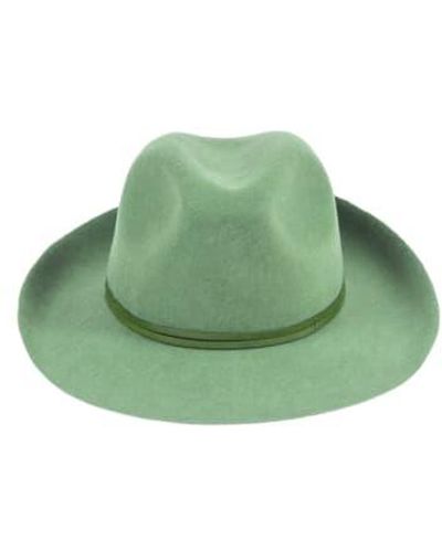 Travaux En Cours Felt fedora hat - Verde