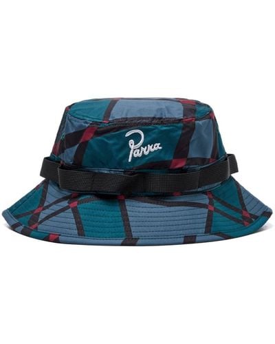 by Parra Square Waves Bucket Hat - Blue