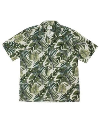 Hartford Palm Mc Tropical Print Short Sleeve Shirt - Verde