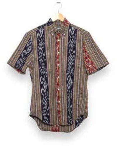 Gitman Vintage Vintage Button-Down-Kurzarmshirt Sunset Ikat Dobby - Mehrfarbig