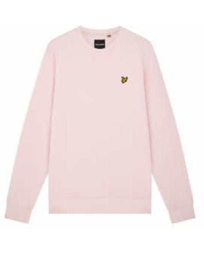 Lyle & Scott Mens Crew Neck Sweatshirt Light - Rosa