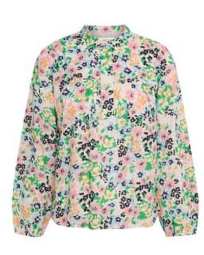 Part Two Ellamaj multi flowers print cotton blouse - Vert