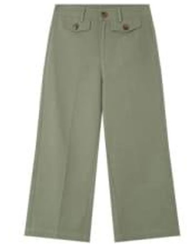 Grace & Mila Grace And Mila Imaginative Cropped Trousers Sage - Verde