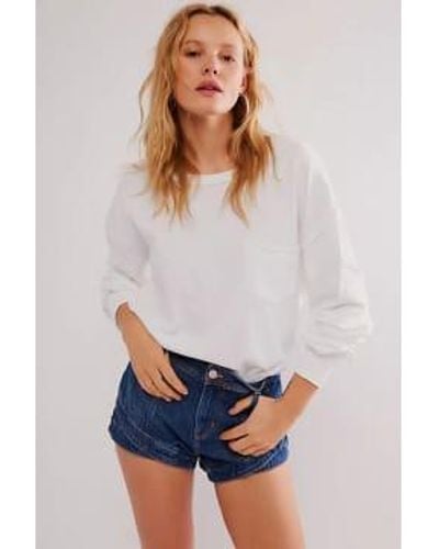 Free People Fade Into You Tee - White