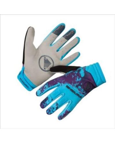 Endura Singletrack winddichte handschuhe i electric - Blau