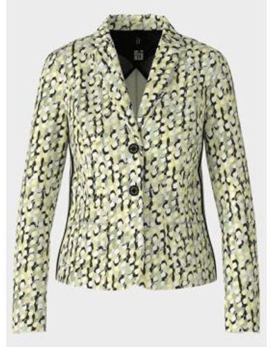 Marc Cain Blazer With Graphic Print Ws 34.08 J19 Col 509 - Green