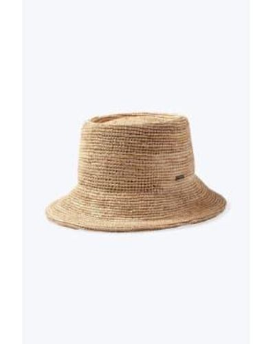Brixton Ellee Straw Bucket Hat - Natural