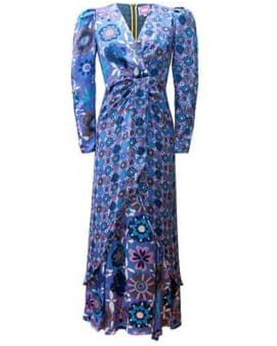 Celiab Kazbek Dress Uk 4/6 - Blue