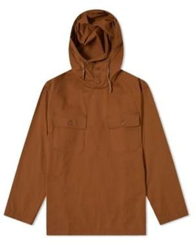 Engineered Garments Twill cagoule shirt brun sance twill - Marron