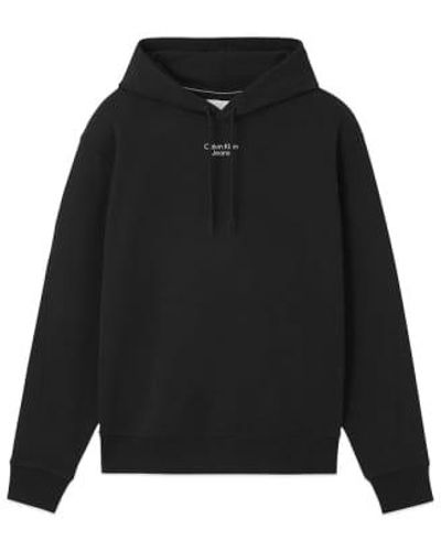 Calvin Klein Stacked Logo Hood - Nero