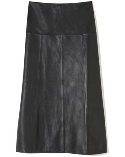 Cefinn Leather Tiana Skirt - Gray