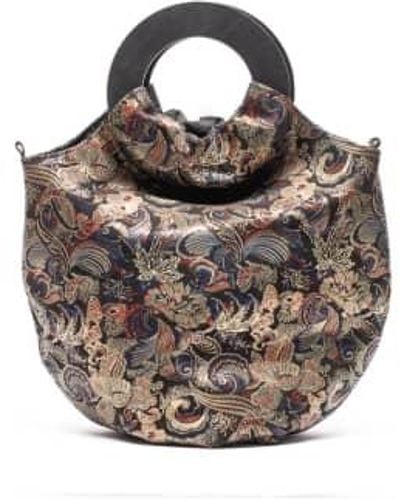 Tracey Neuls Loopy Big Sister Nocturne Or Reversible Printed Leather Handbag - Metallizzato