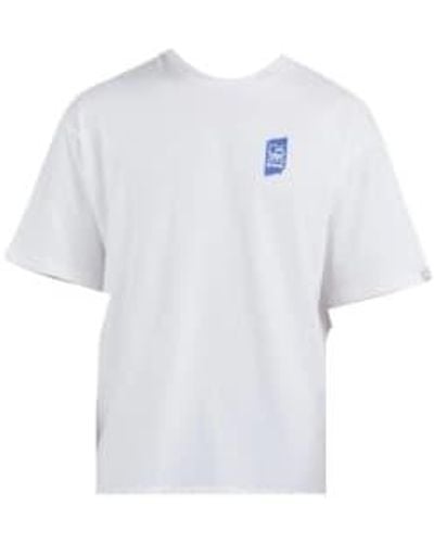 Replay Reproducir una camiseta sin cuello tripulación sin género con logotipo 9zero1 - Blanco