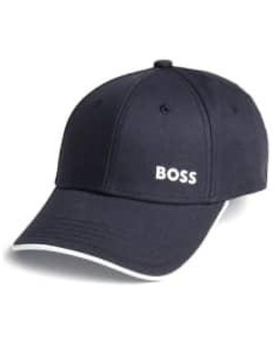 BOSS Boss Cap Bold Dark Cotton Twill Cap With Printed Logo 50505834 402 - Blu