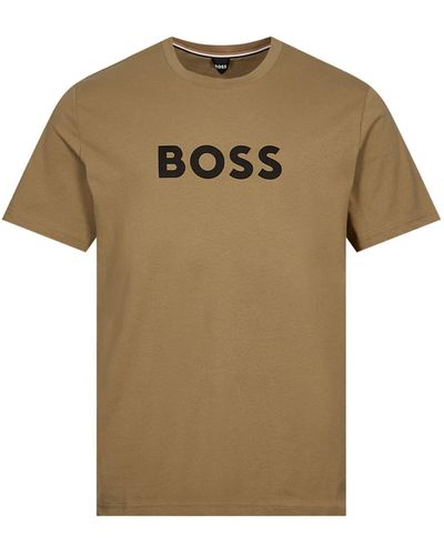 BOSS by HUGO BOSS Pastel Green Rn T Shirt - Natural