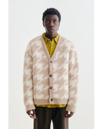 A Kind Of Guise Cardigan Oyster Houndstooth - Neutro