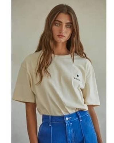 By Together Amore Embroidered Tee S - Natural