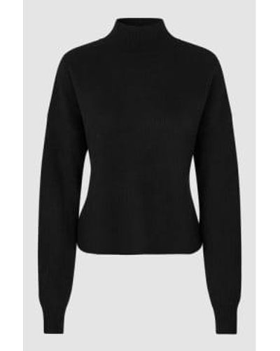 Second Female Ysamil Merino And Cashmere Knit Xs - Black