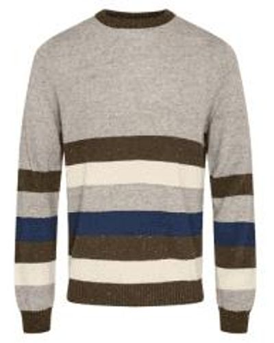 Anerkjendt Rico Nep Yarn Stripe Knit - Gray