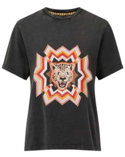 Hayley Menzies T-shirt léopard psychédélique - Noir
