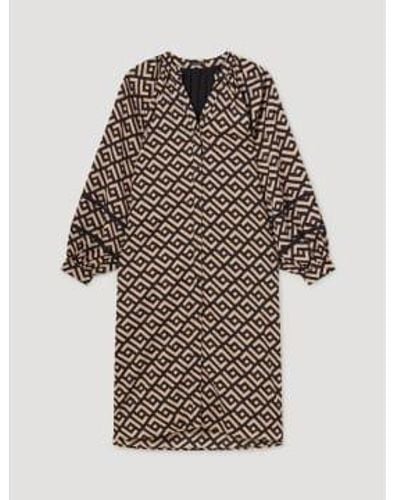 SKATÏE Geometric Print Dress - Brown