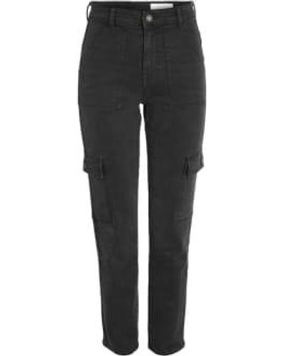 Noisy May Cargo Utility Ankle Trousers - Nero