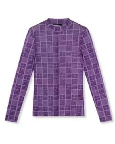 Refined Department | anisa mesh smiley top - Violet