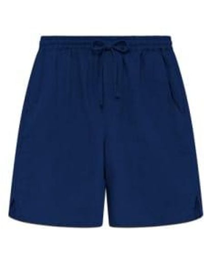 Komodo Jerry Linen Shorts Navy S - Blue