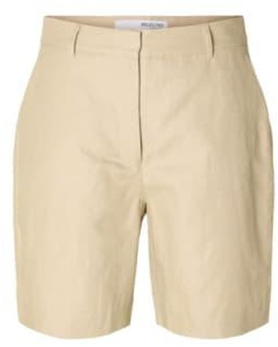 SELECTED Pantalones cortos humus slfsine - Neutro