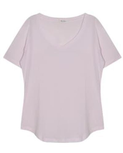 Cashmere Fashion Stefan Brandt Cotton Shirt Minna Short-sleeved - Purple