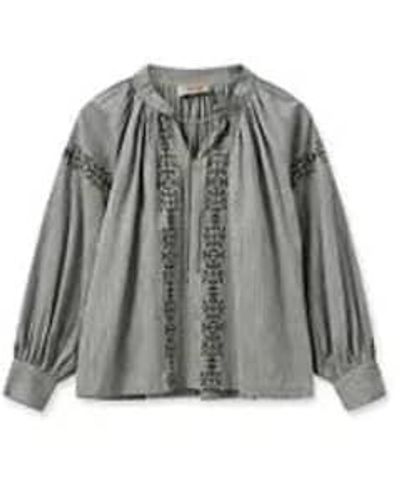 Mos Mosh Tessa Embroidery Shirt - Grey
