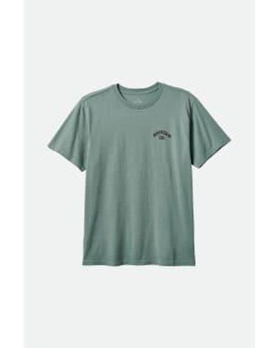 Brixton Chinois Homer Short Sleeves Standard T Shirt M - Green